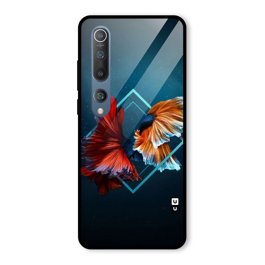 Butterfly Diamond Design Glass Back Case for Mi 10