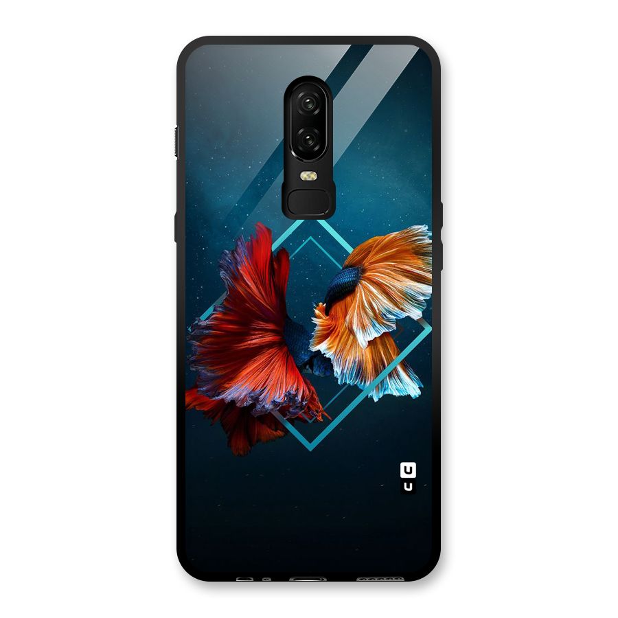 Butterfly Diamond Design Glass Back Case for OnePlus 6