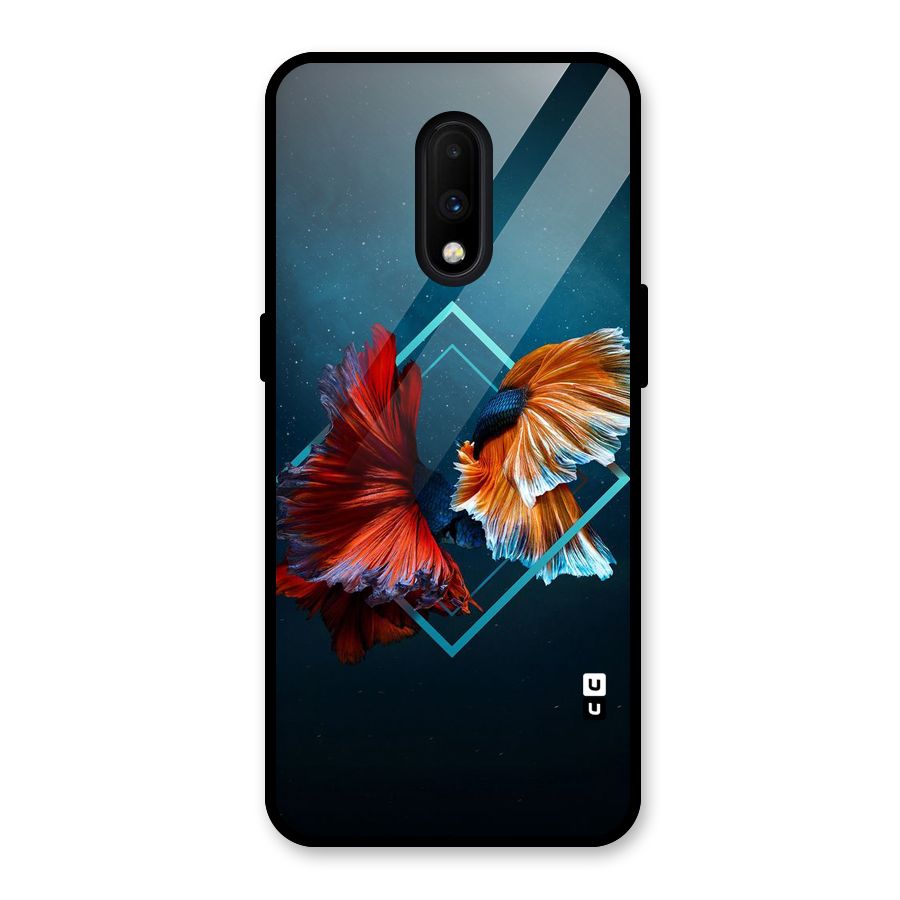Butterfly Diamond Design Glass Back Case for OnePlus 7