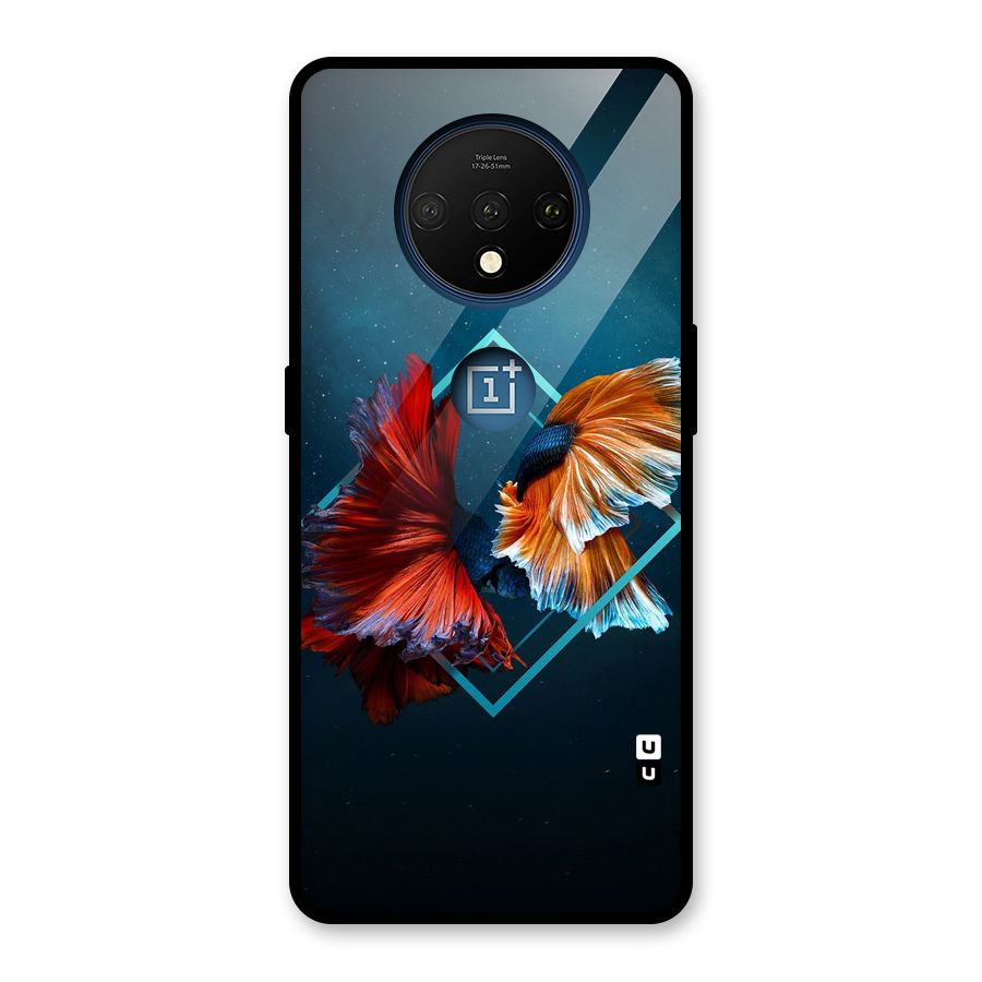 Butterfly Diamond Design Glass Back Case for OnePlus 7T