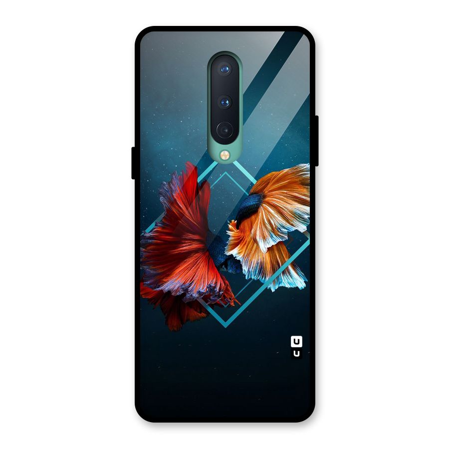 Butterfly Diamond Design Glass Back Case for OnePlus 8