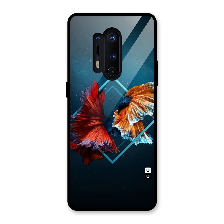 Butterfly Diamond Design Glass Back Case for OnePlus 8 Pro