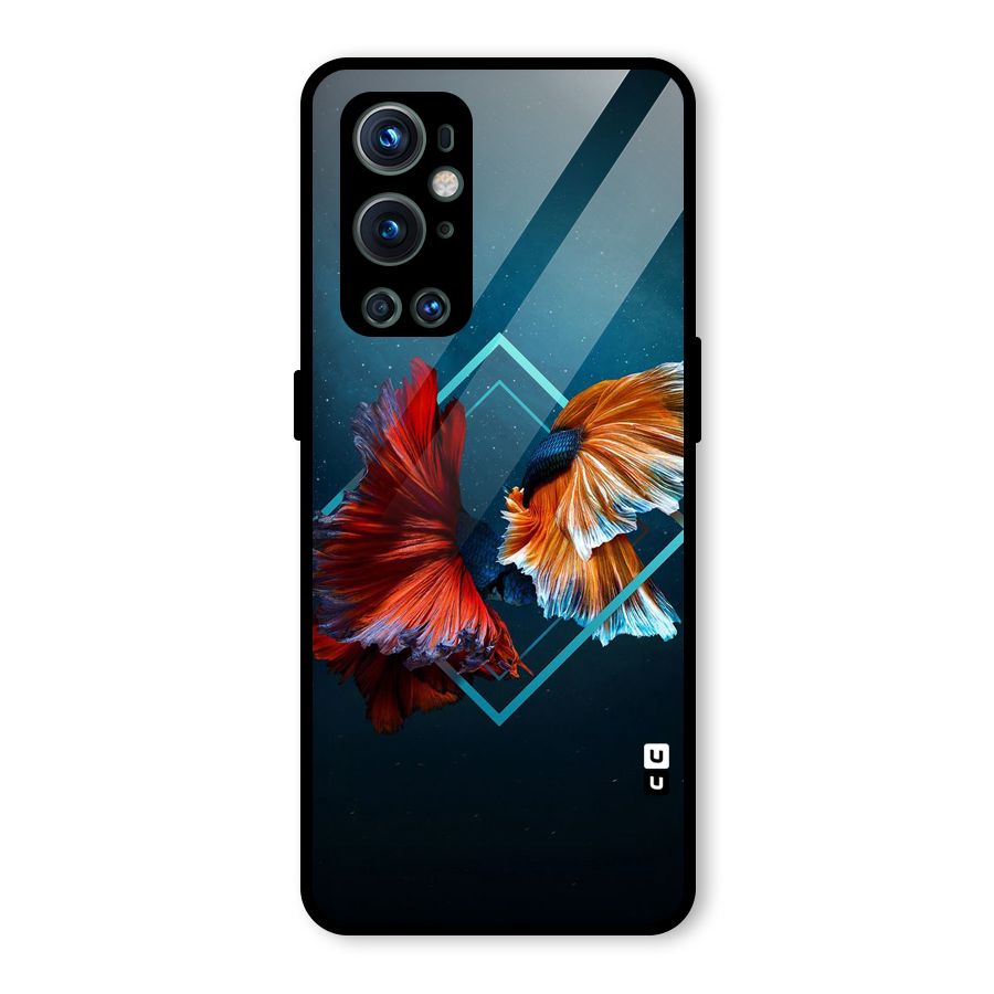 Butterfly Diamond Design Glass Back Case for OnePlus 9 Pro
