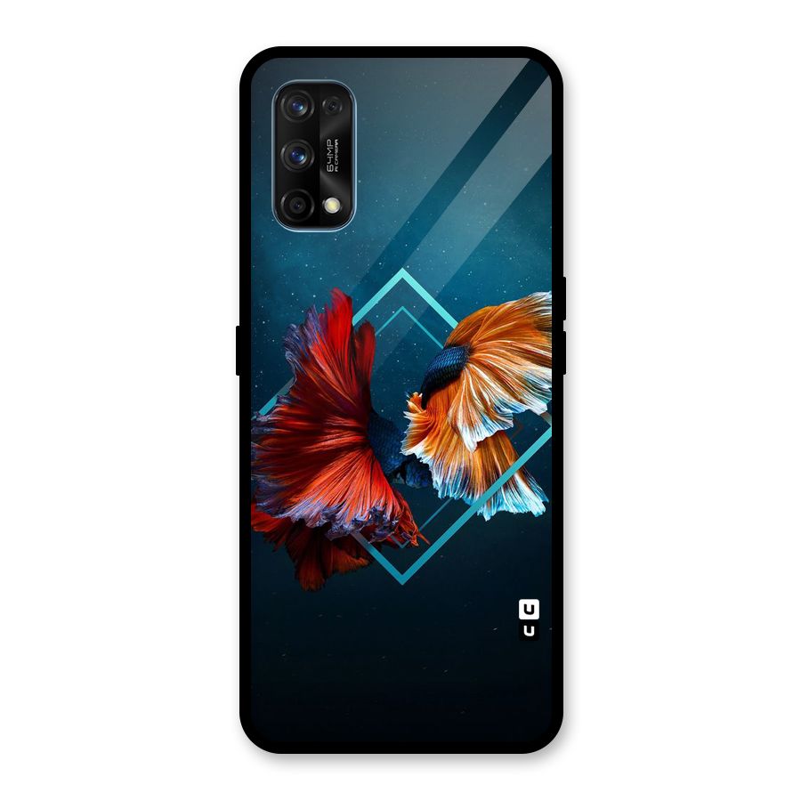 Butterfly Diamond Design Glass Back Case for Realme 7 Pro