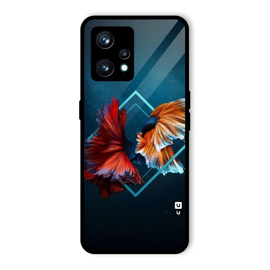 Butterfly Diamond Design Glass Back Case for Realme 9 Pro Plus 5G