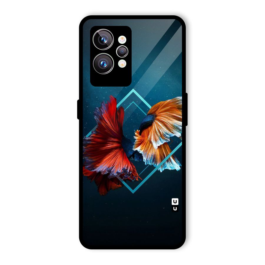 Butterfly Diamond Design Glass Back Case for Realme GT2 Pro