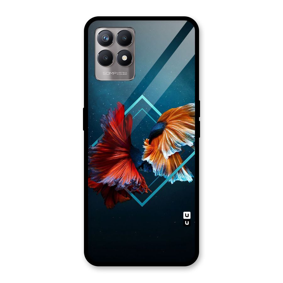 Butterfly Diamond Design Glass Back Case for Realme Narzo 50