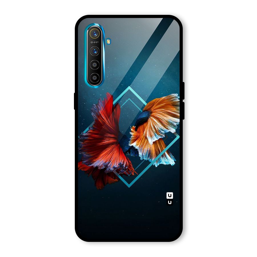 Butterfly Diamond Design Glass Back Case for Realme X2