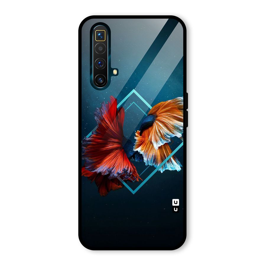 Butterfly Diamond Design Glass Back Case for Realme X3