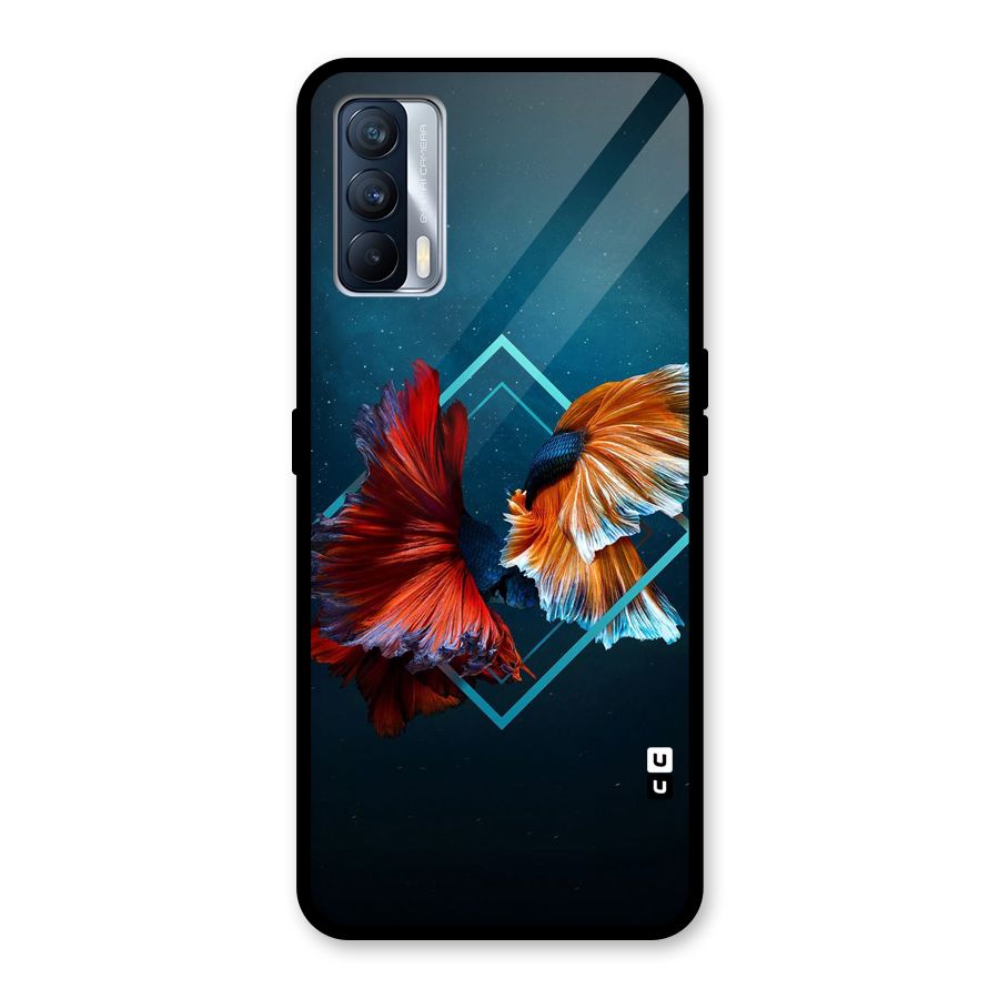 Butterfly Diamond Design Glass Back Case for Realme X7