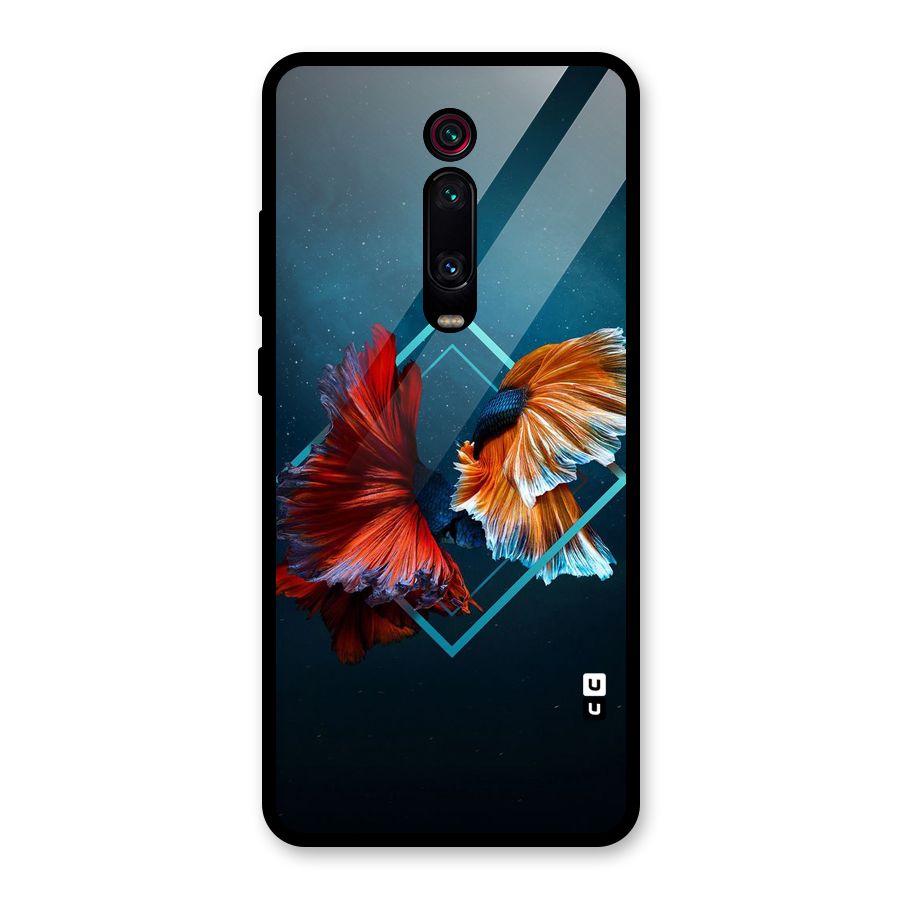 Butterfly Diamond Design Glass Back Case for Redmi K20
