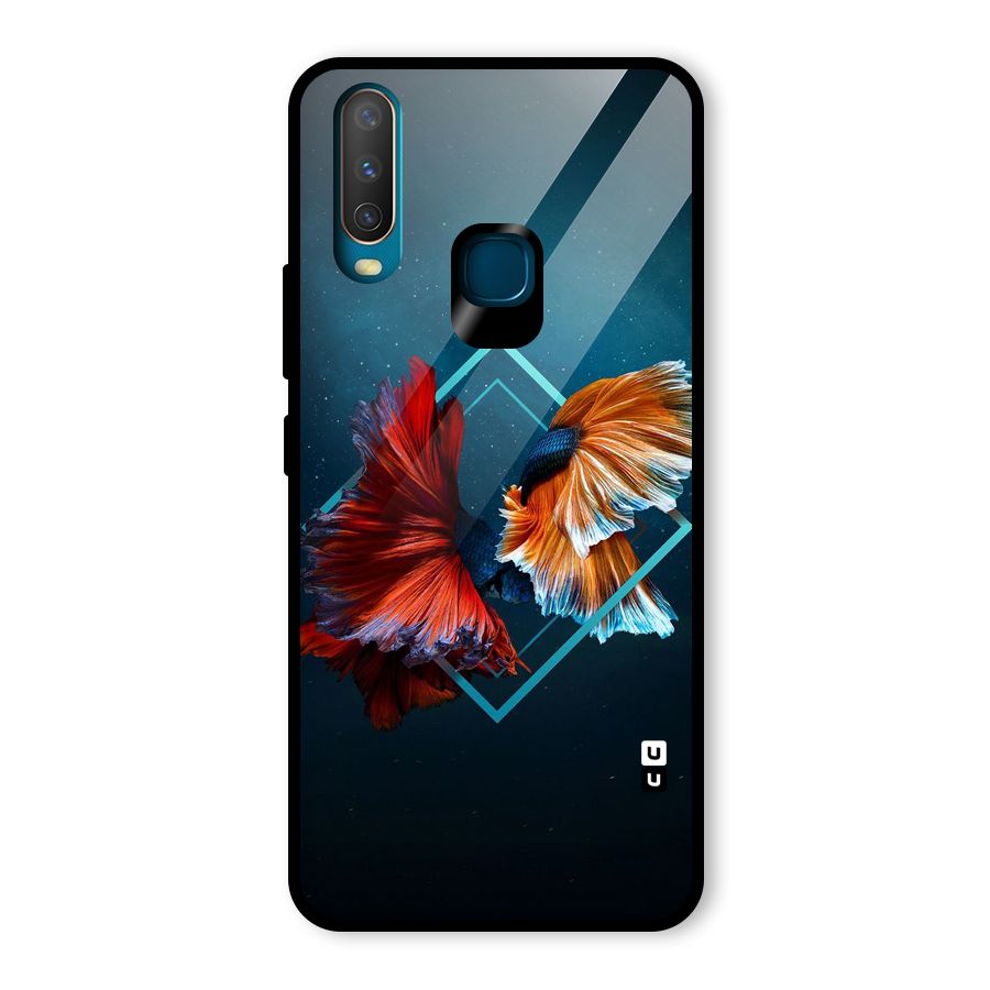 Butterfly Diamond Design Glass Back Case for Vivo U10