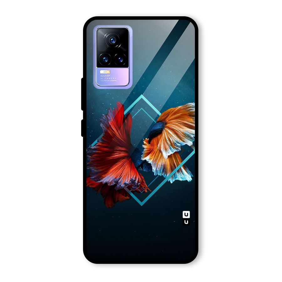 Butterfly Diamond Design Glass Back Case for Vivo Y73