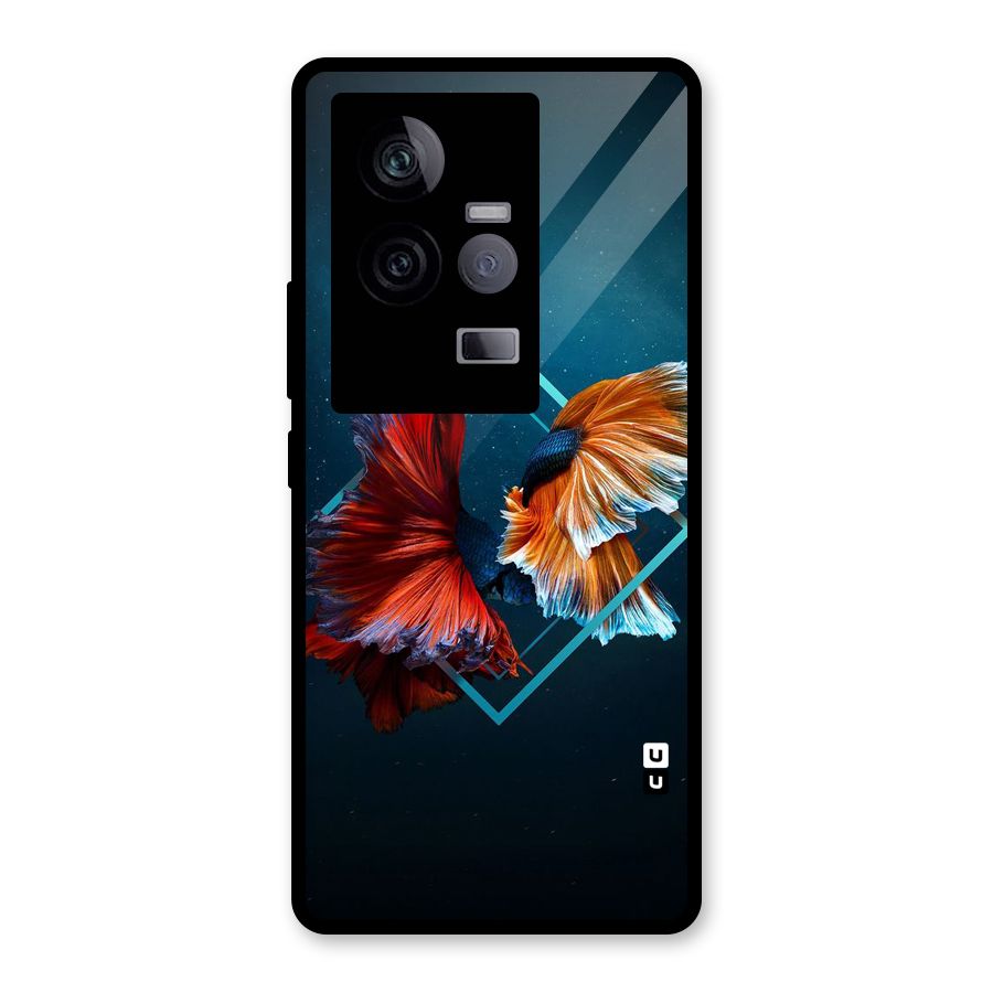 Butterfly Diamond Design Glass Back Case for Vivo iQOO 11 5G