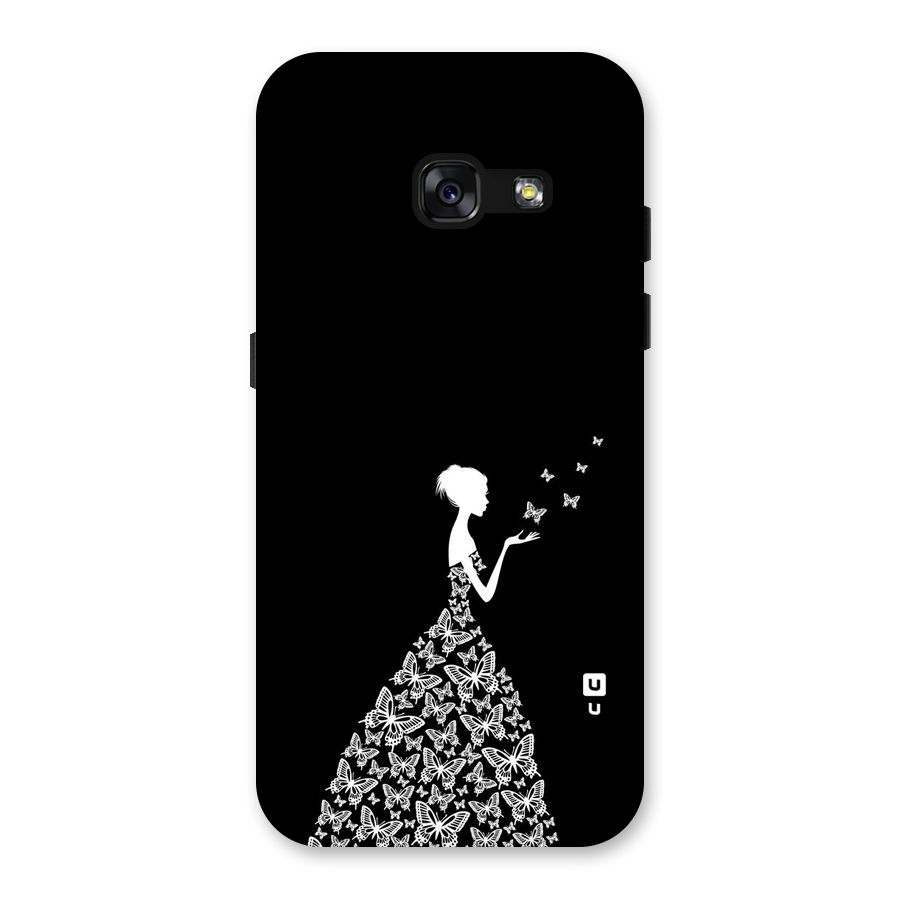 Butterfly Dress Back Case for Galaxy A3 (2017)