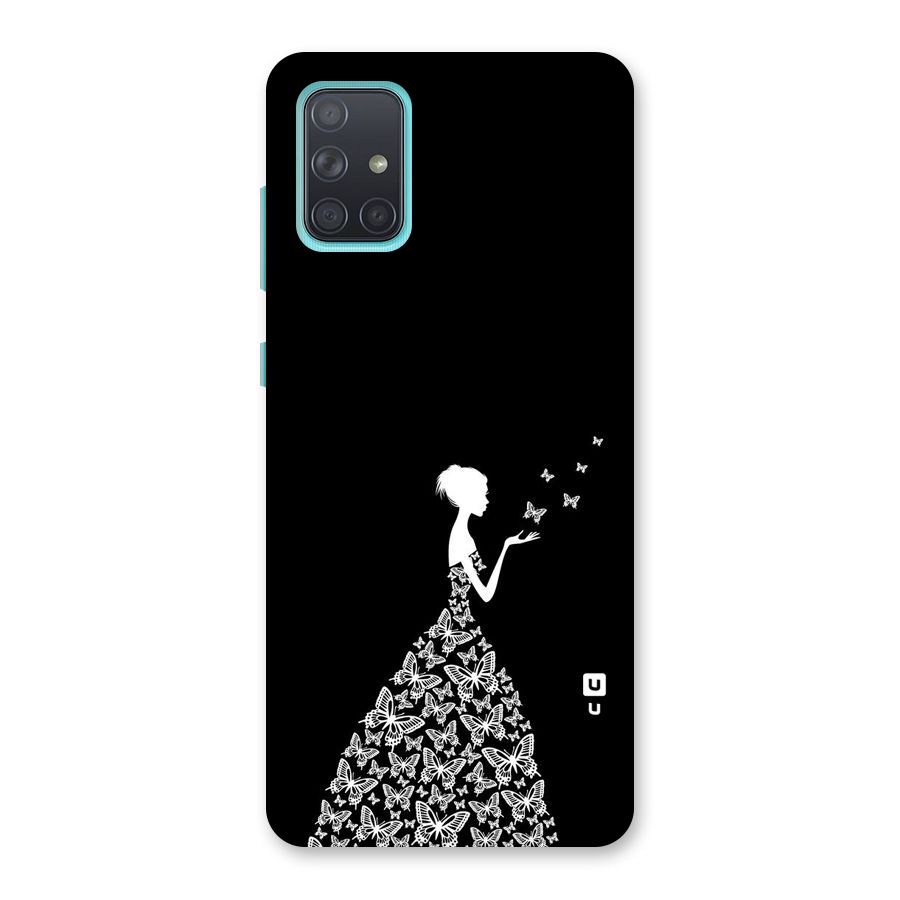 Butterfly Dress Back Case for Galaxy A71