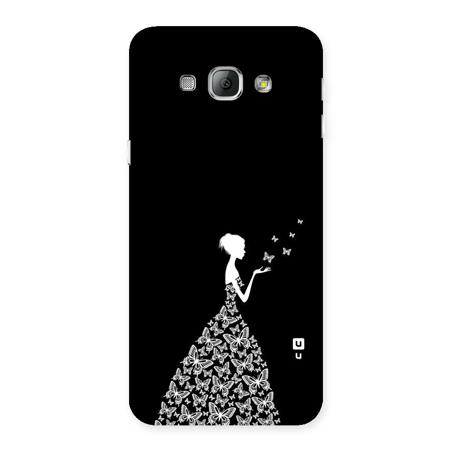 Butterfly Dress Back Case for Galaxy A8