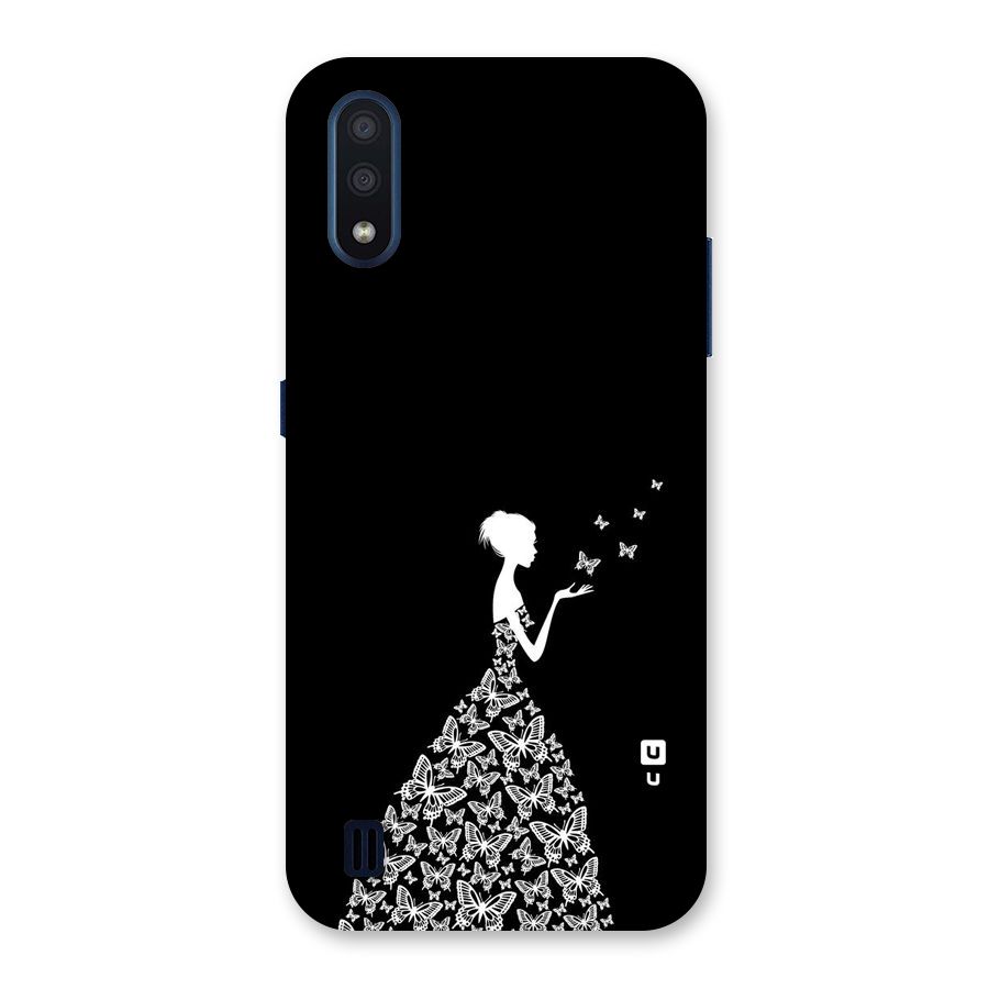 Butterfly Dress Back Case for Galaxy M01