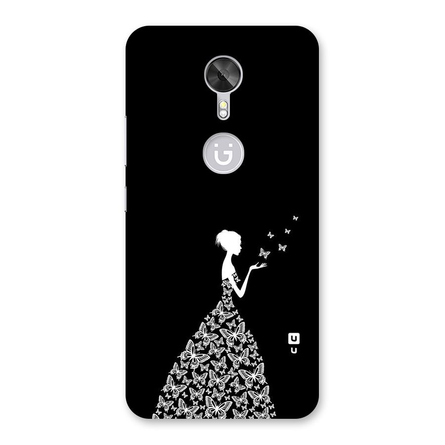 Butterfly Dress Back Case for Gionee A1