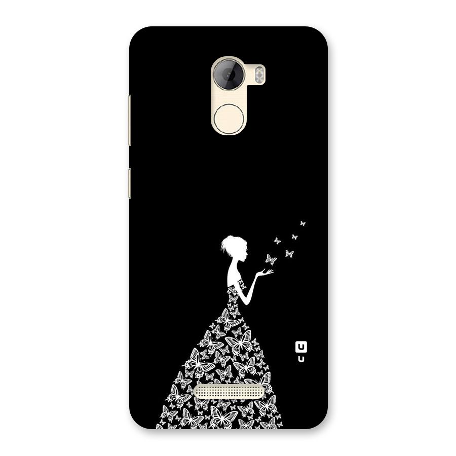 Butterfly Dress Back Case for Gionee A1 LIte