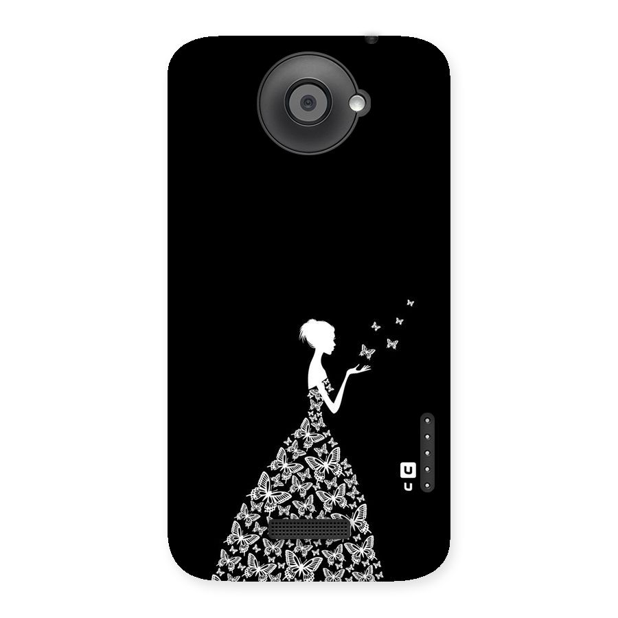 Butterfly Dress Back Case for HTC One X