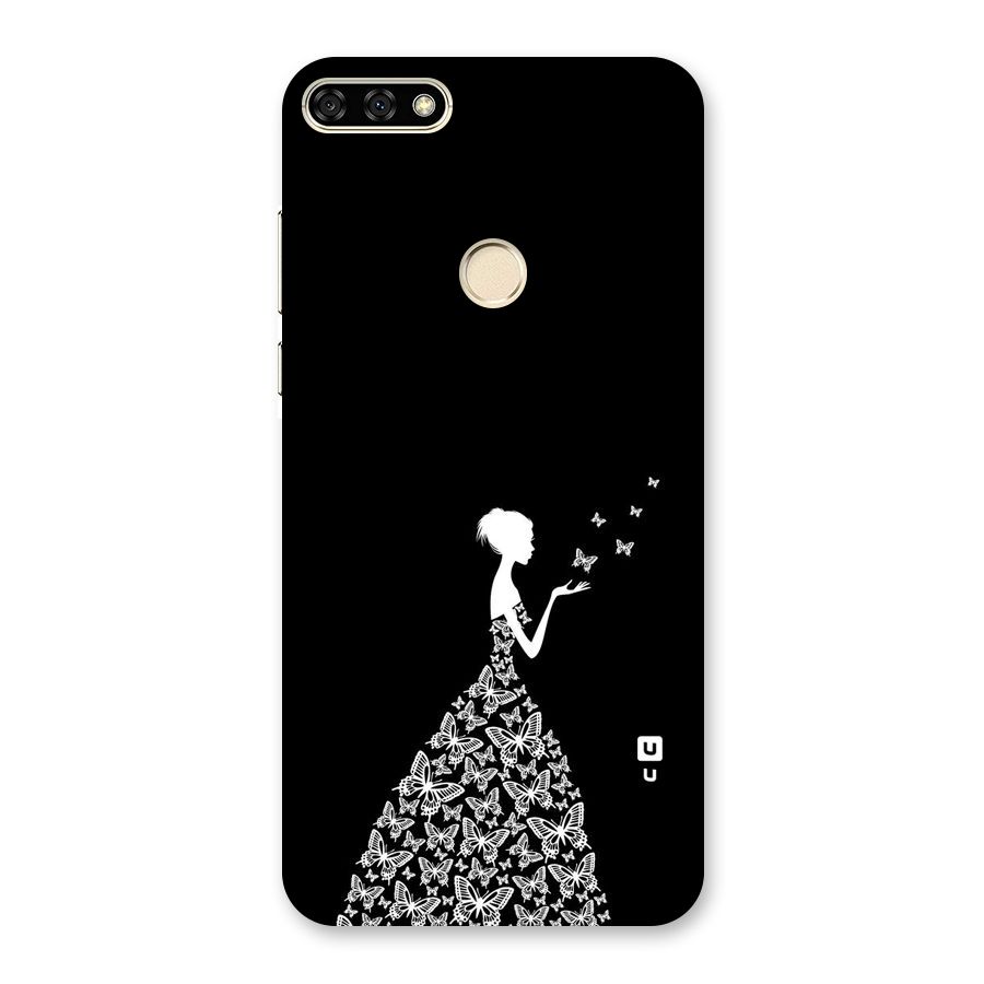 Butterfly Dress Back Case for Honor 7A