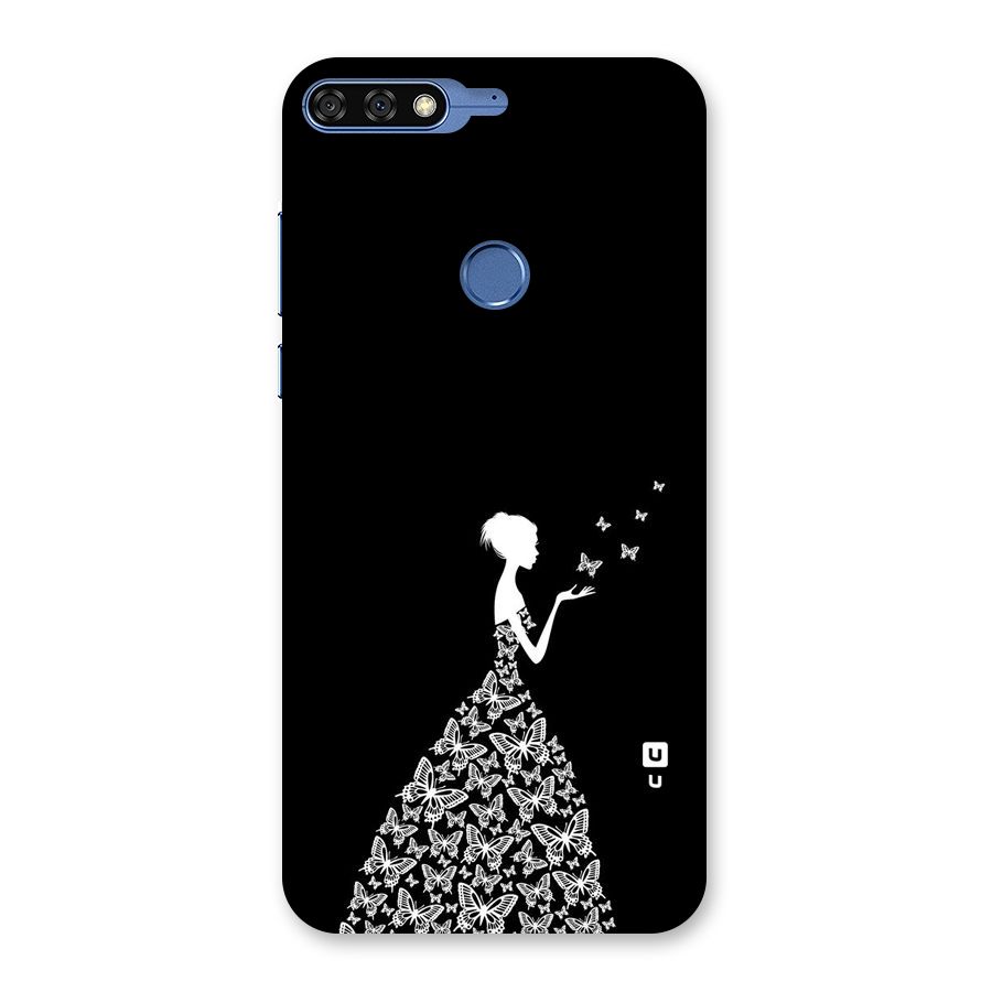 Butterfly Dress Back Case for Honor 7C