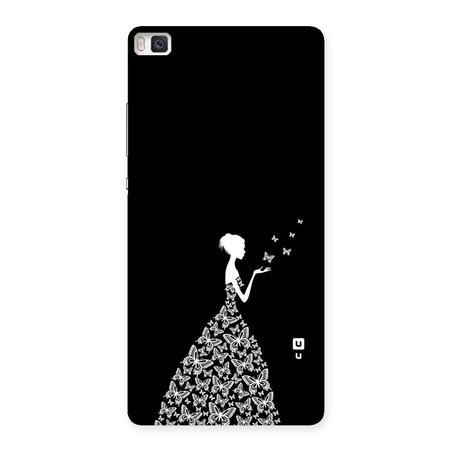Butterfly Dress Back Case for Huawei P8