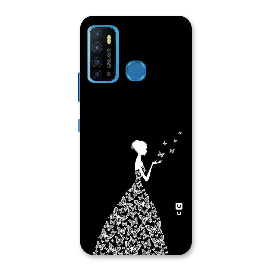 Butterfly Dress Back Case for Infinix Hot 9
