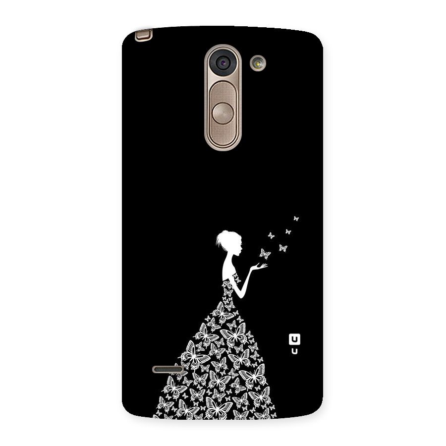 Butterfly Dress Back Case for LG G3 Stylus