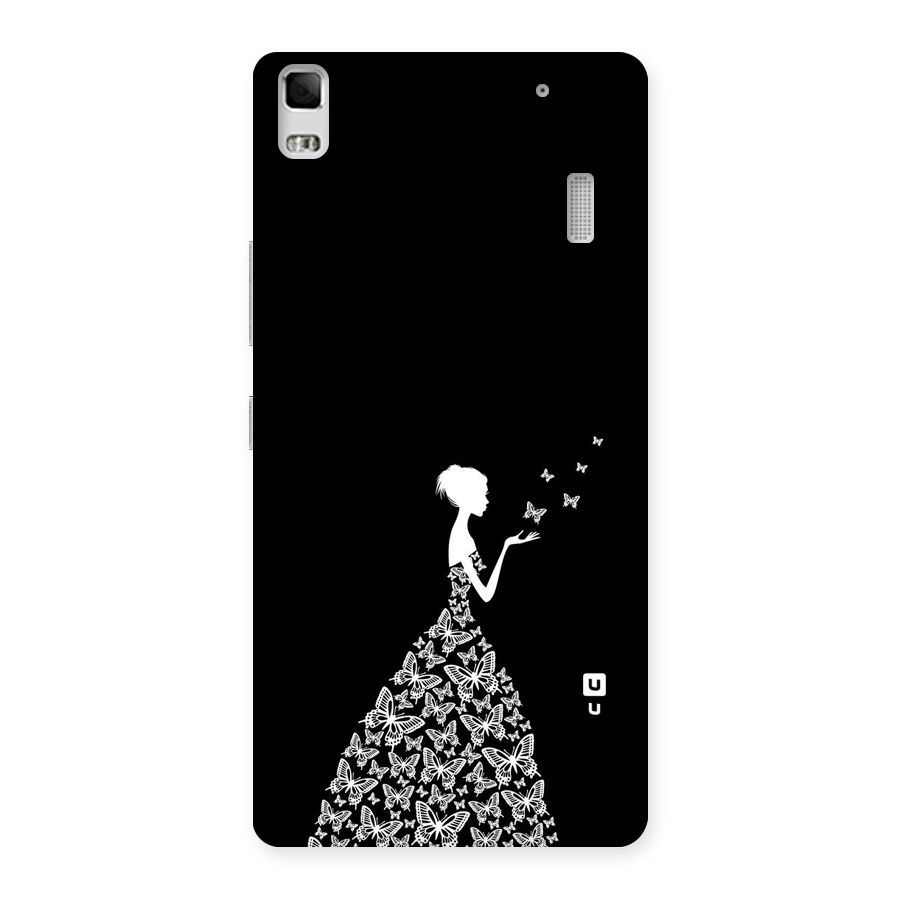 Butterfly Dress Back Case for Lenovo A7000