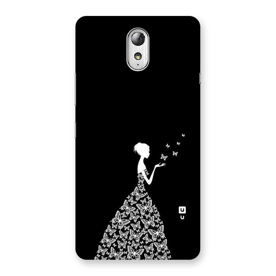 Butterfly Dress Back Case for Lenovo Vibe P1M