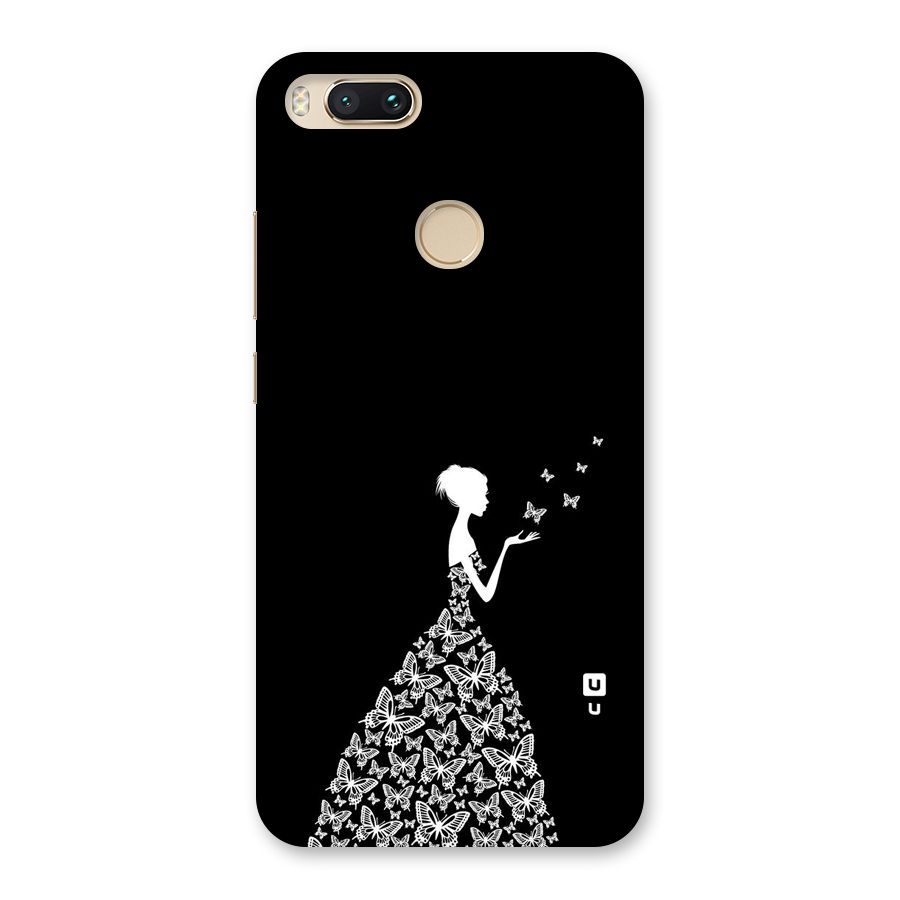 Butterfly Dress Back Case for Mi A1