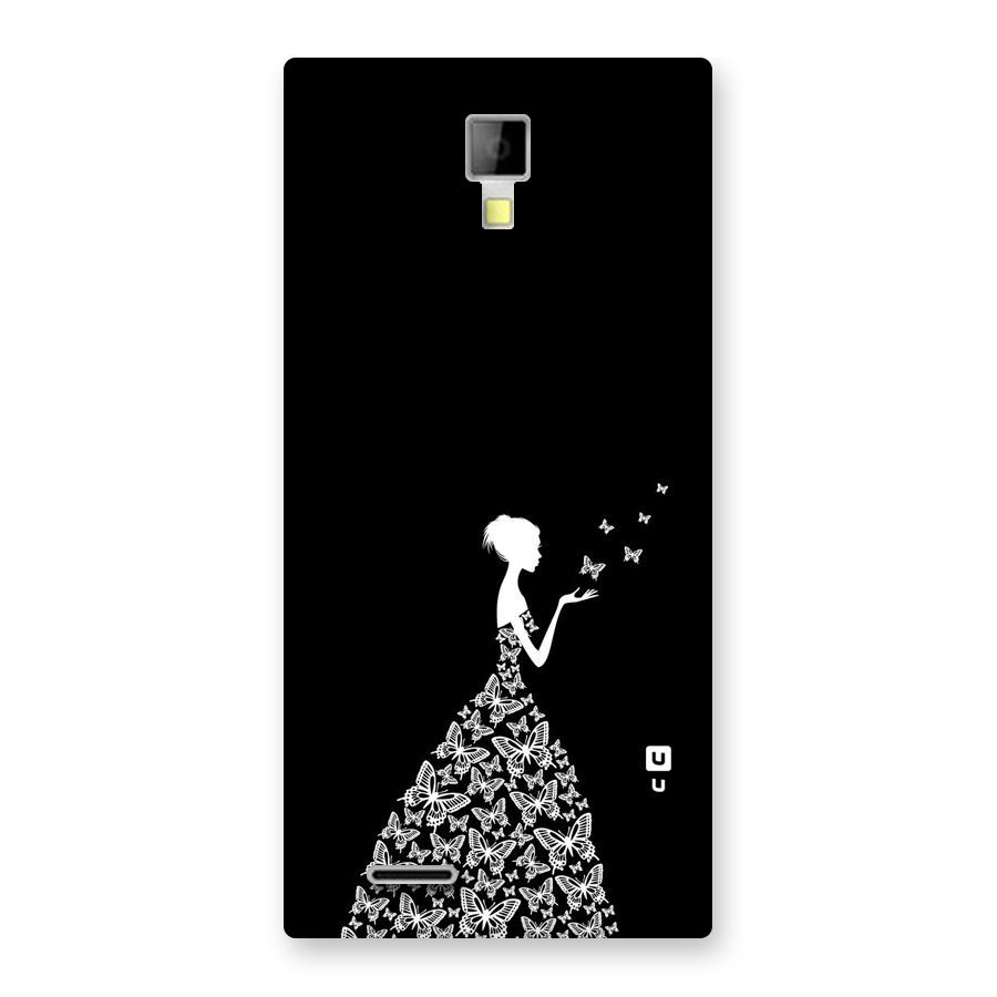Butterfly Dress Back Case for Micromax Canvas Xpress A99