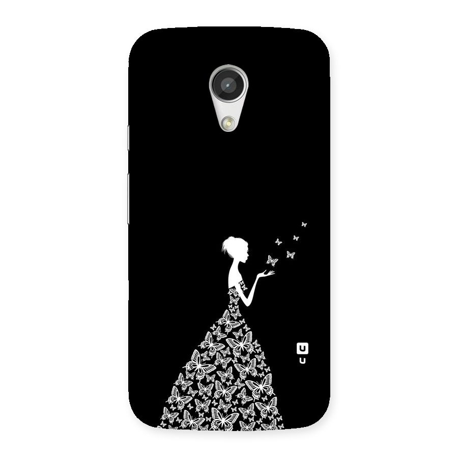 Butterfly Dress Back Case for Moto G 2nd Gen