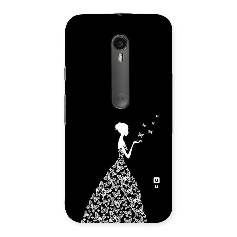 Butterfly Dress Back Case for Moto G Turbo