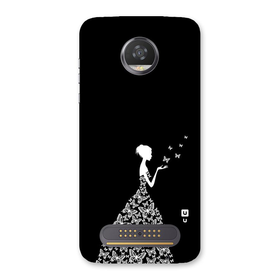 Butterfly Dress Back Case for Moto Z2 Play