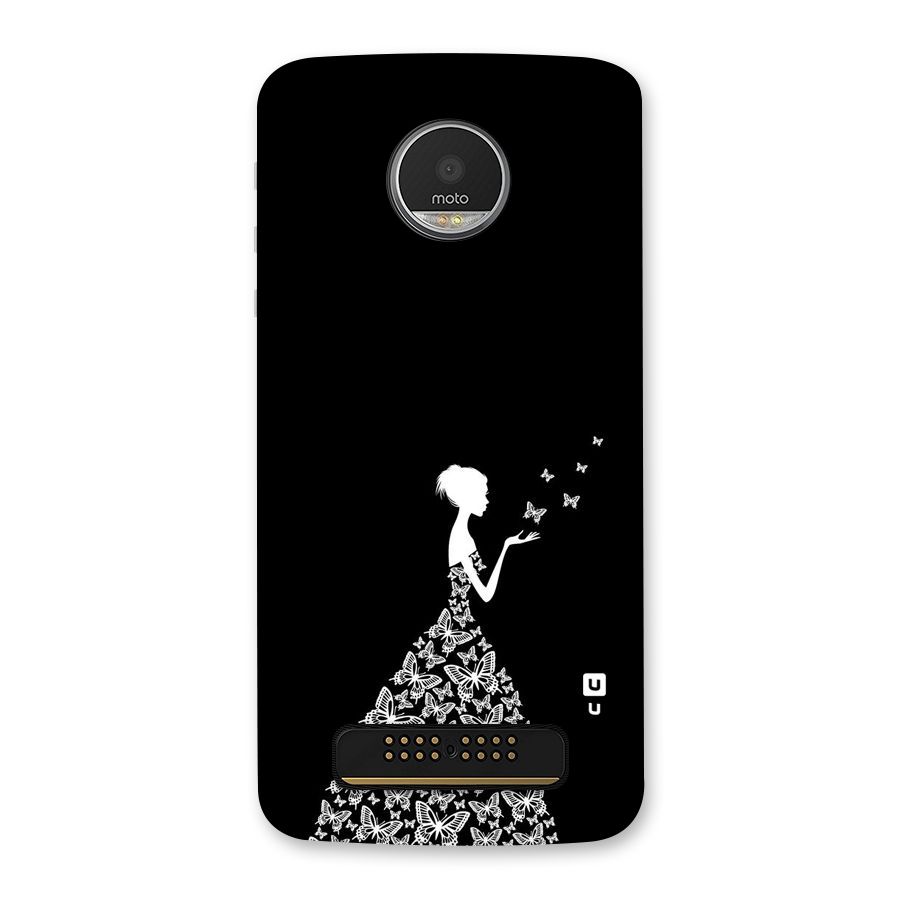 Butterfly Dress Back Case for Moto Z Play