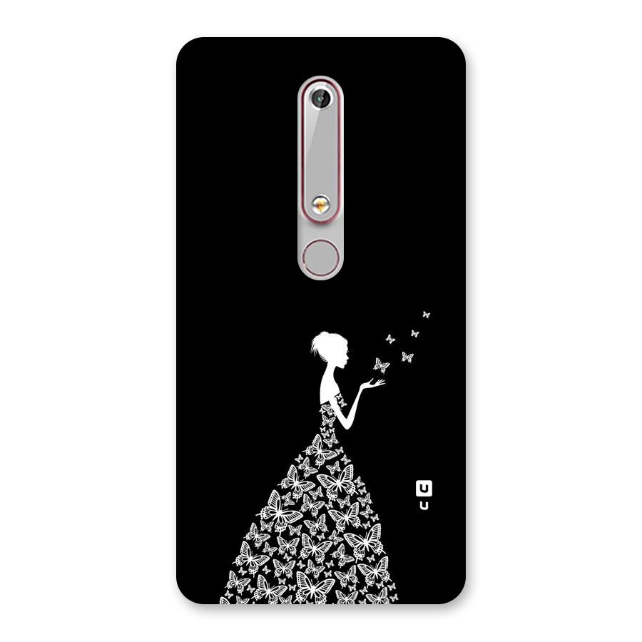 Butterfly Dress Back Case for Nokia 6.1