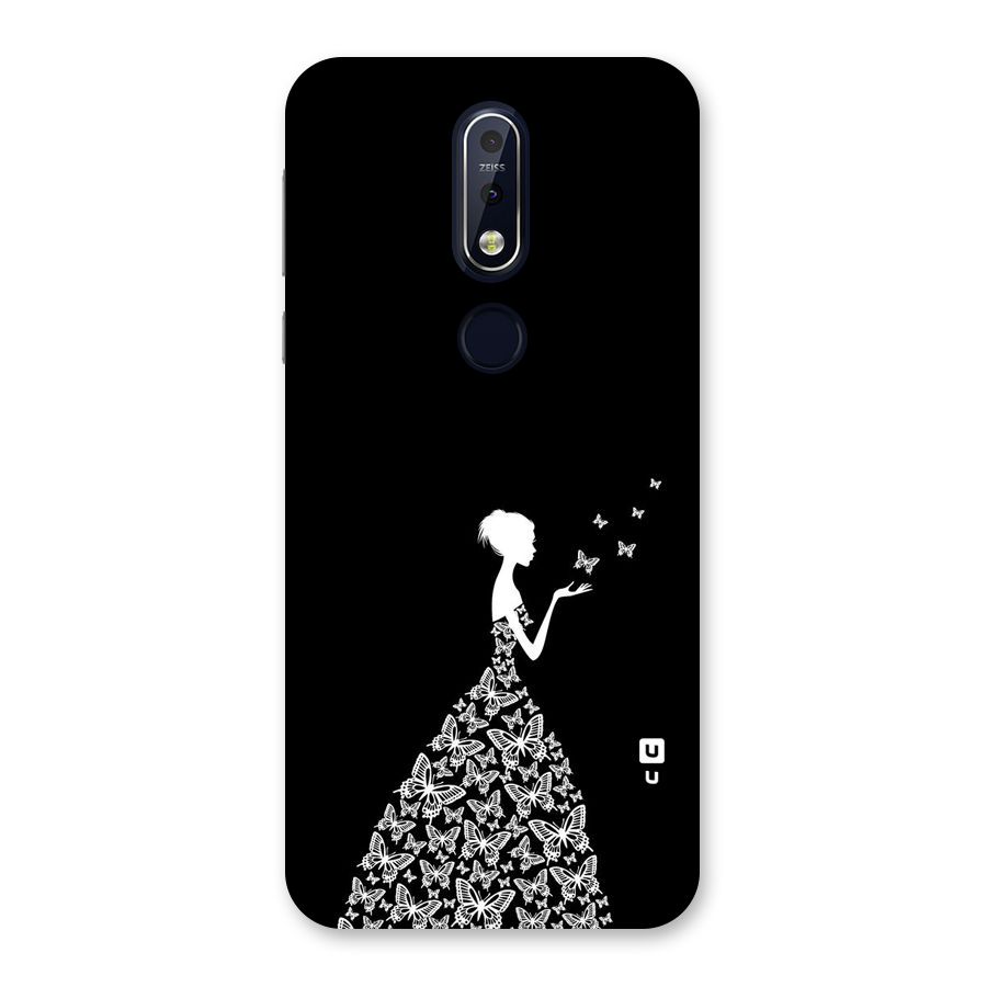 Butterfly Dress Back Case for Nokia 7.1
