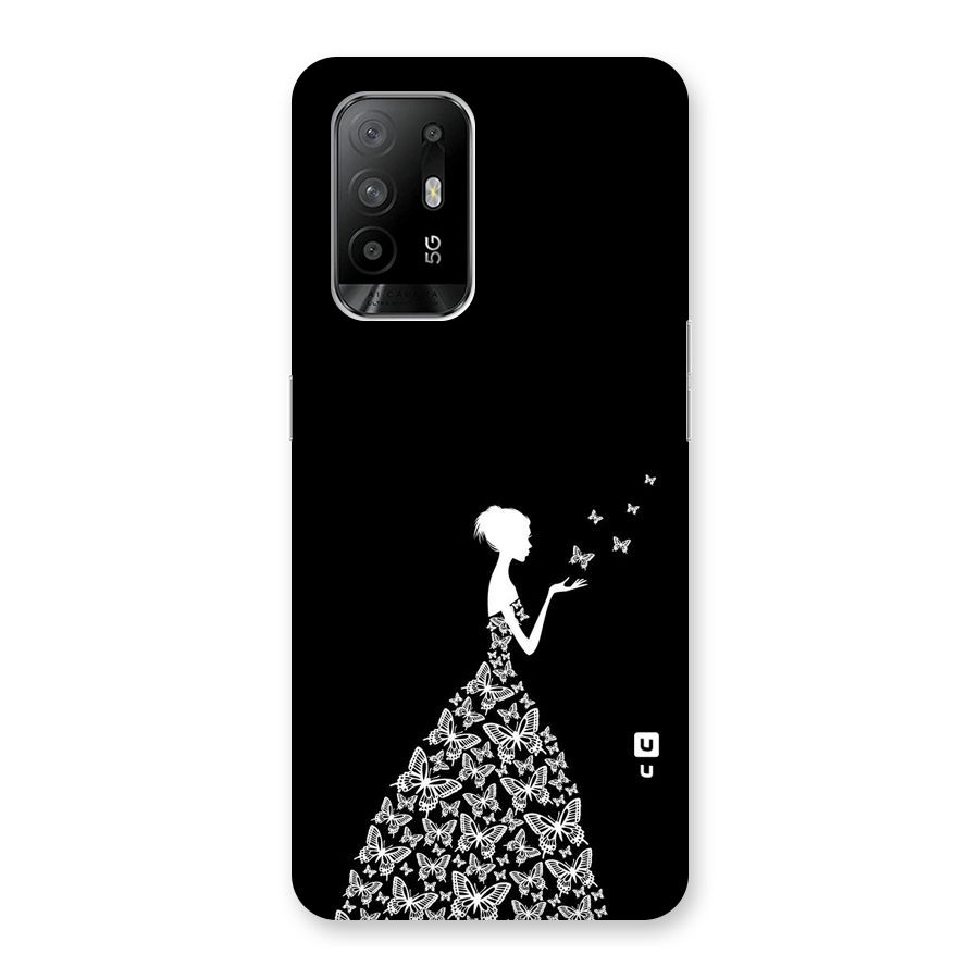 Butterfly Dress Back Case for Oppo F19 Pro Plus 5G