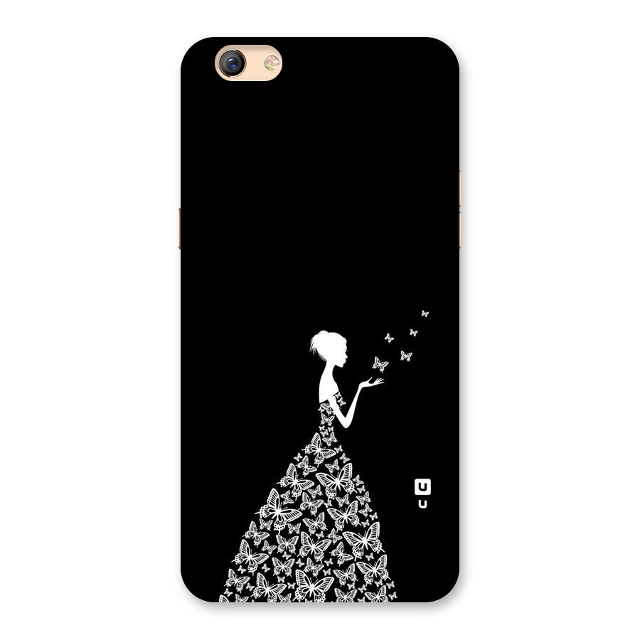Butterfly Dress Back Case for Oppo F3 Plus