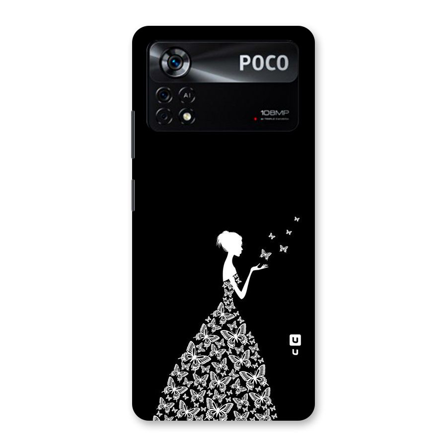 Butterfly Dress Back Case for Poco X4 Pro 5G