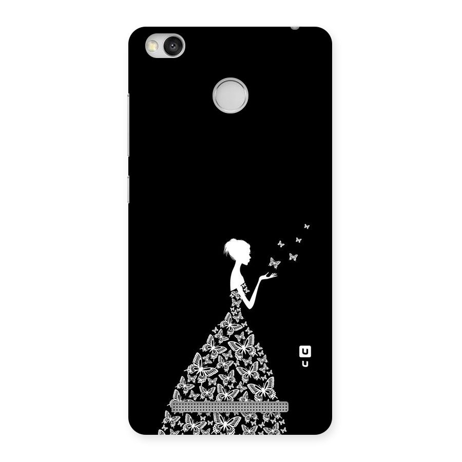 Butterfly Dress Back Case for Redmi 3S Prime