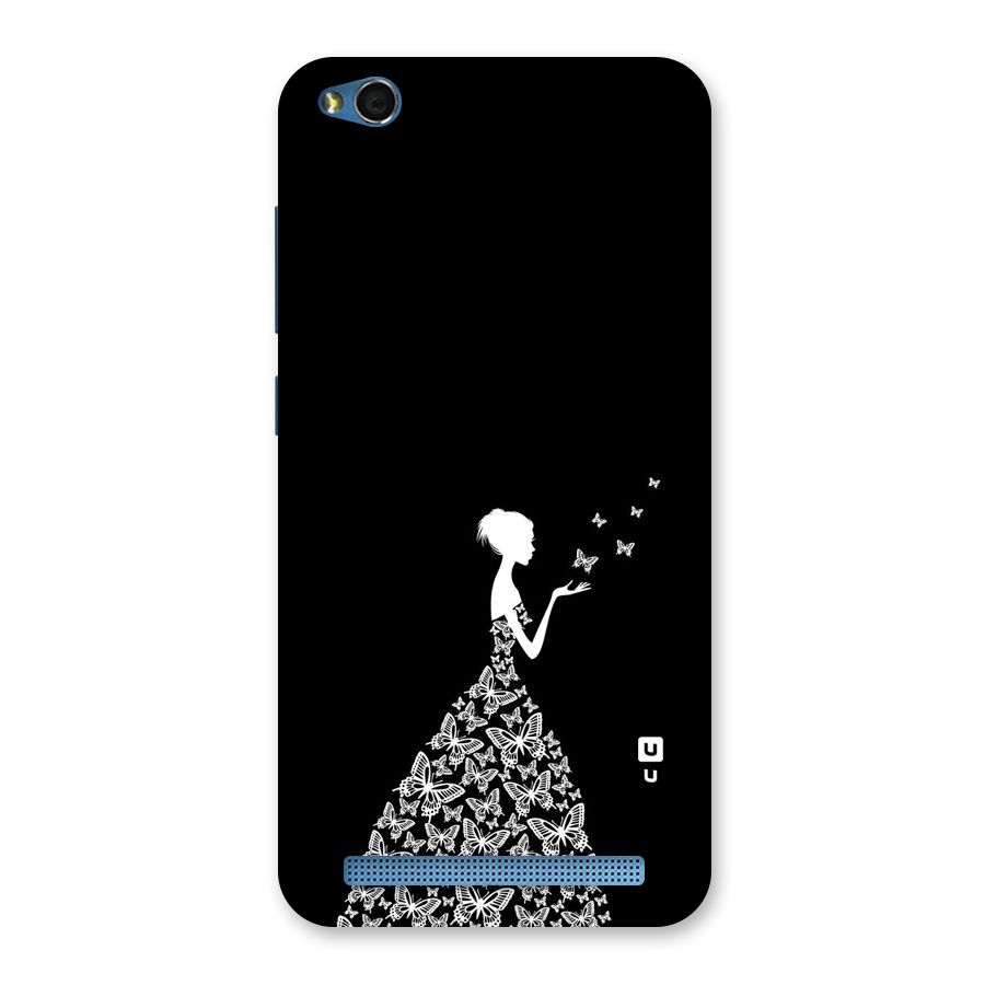 Butterfly Dress Back Case for Redmi 5A