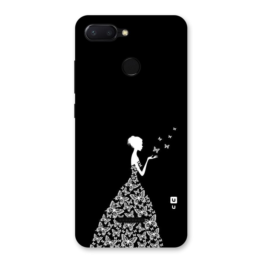 Butterfly Dress Back Case for Redmi 6