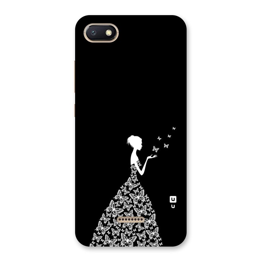 Butterfly Dress Back Case for Redmi 6A