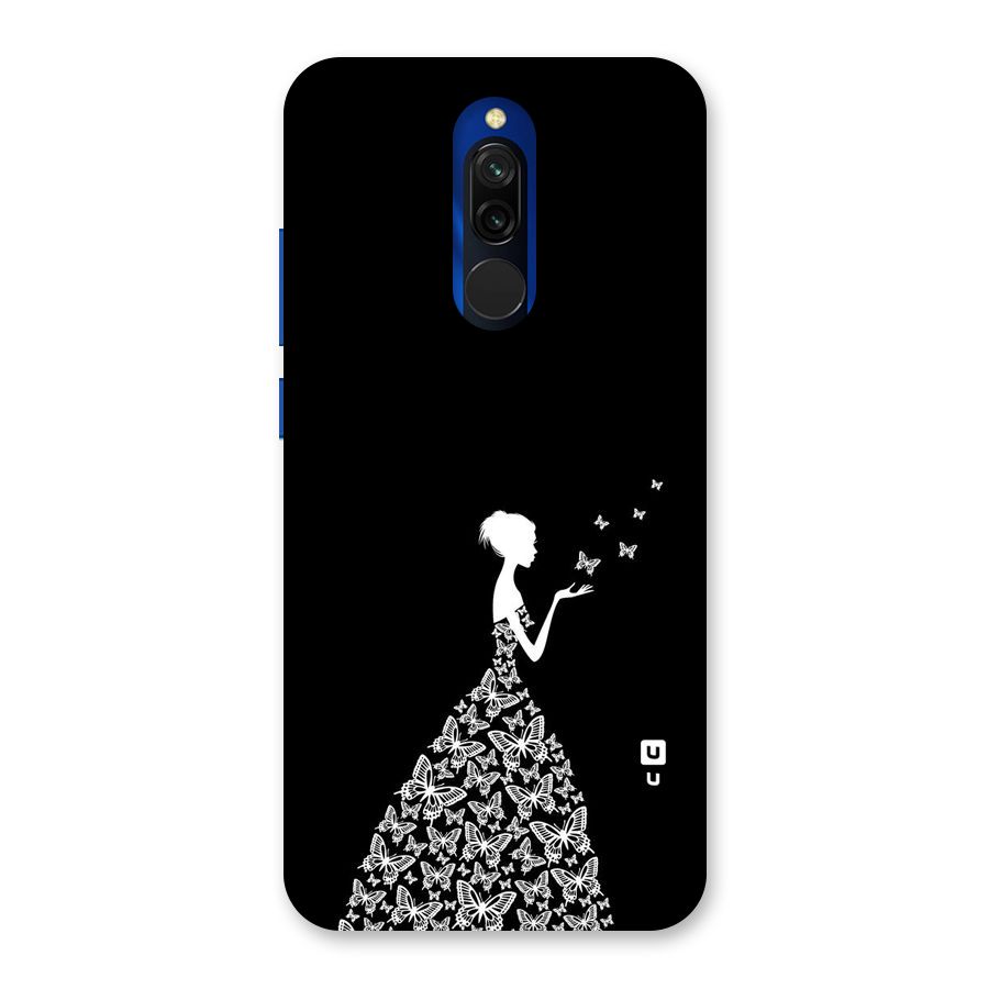 Butterfly Dress Back Case for Redmi 8