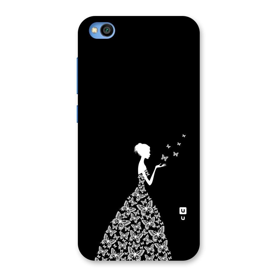 Butterfly Dress Back Case for Redmi Go