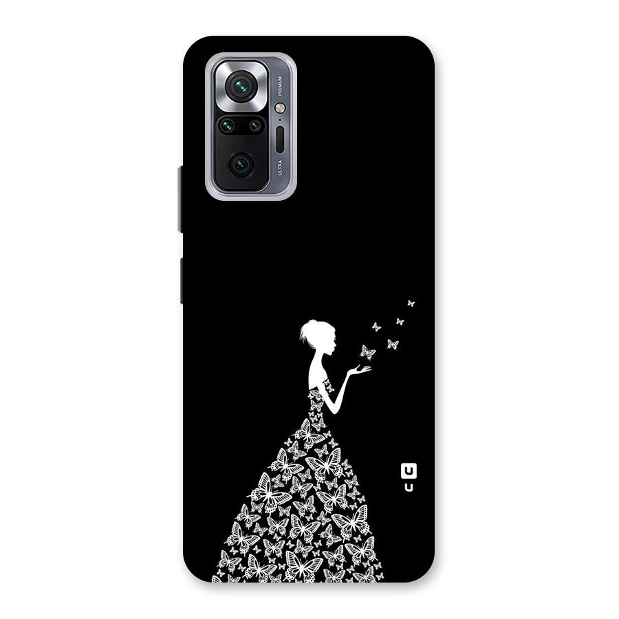 Butterfly Dress Back Case for Redmi Note 10 Pro